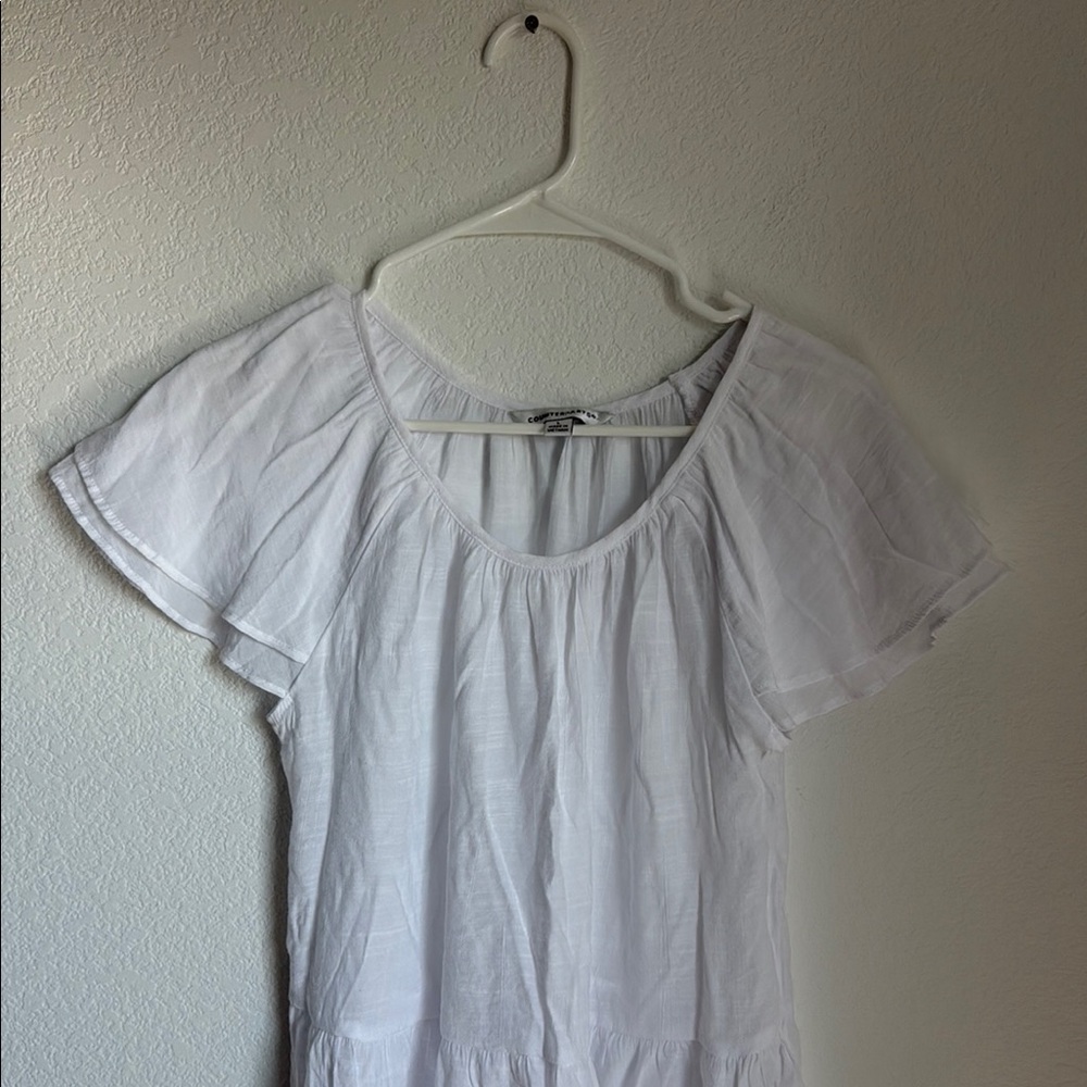 Counterparts Cream Ruffled Cap Sleeve Blouse - Picture 8 of 8